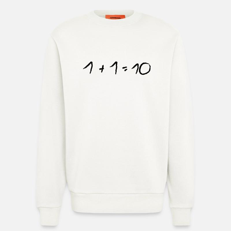 problème de maths 1 + 1 - Sweat bio décontracté fabriqué en UE - OFF WHITE