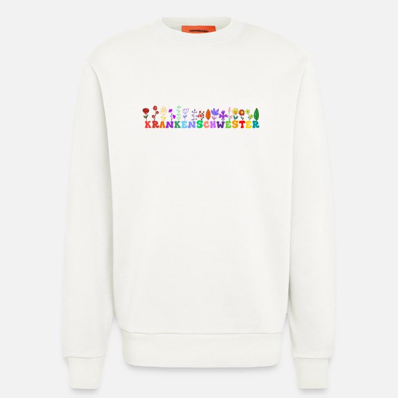Krankenschwester Blumen Geschenk Notfall Medizin - Sweatshirt - made by SPREAD  - OFF WHITE