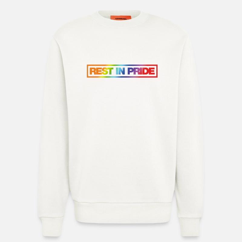 REST IN PRIDE (R.I.P.) Rainbow - Sweatshirt - made by SPREAD - OFF WHITE