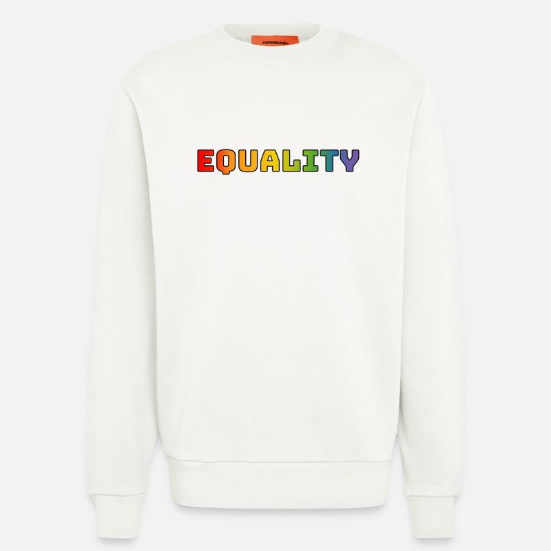 Regenbogen equality 1 - Sweatshirt - made by SPREAD  - OFF WHITE