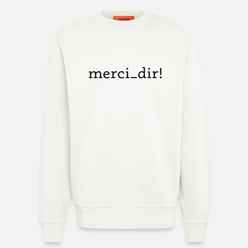 merci dir! - Sweatshirt - made by SPREAD  - OFF WHITE