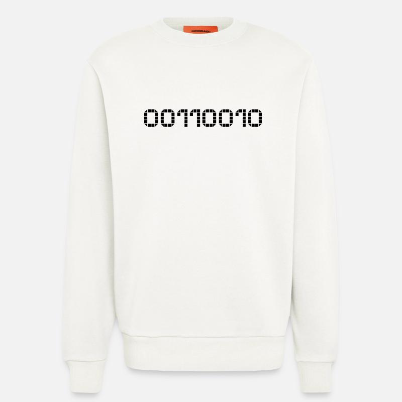 Binary notation - 50 - Sweatshirt - made by SPREAD  - OFF WHITE