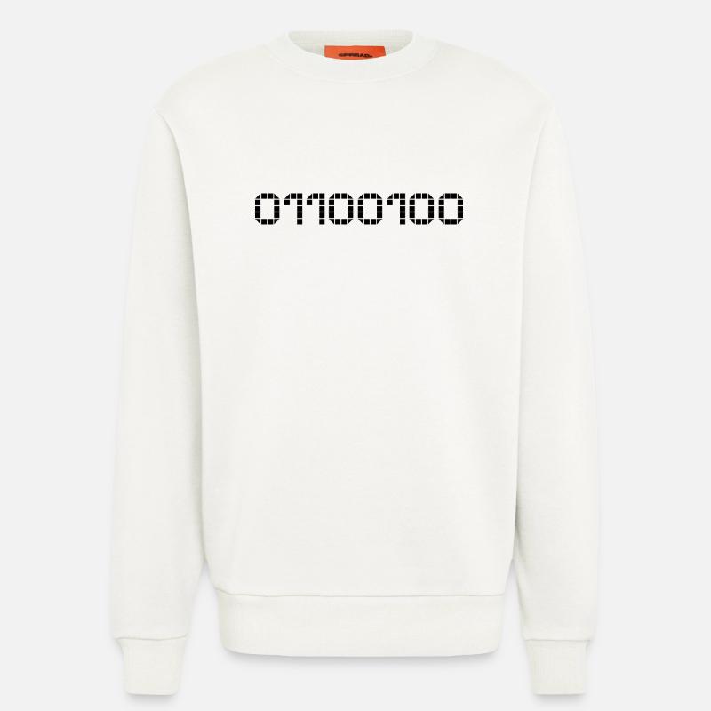 Binary notation - 100 - Sweatshirt - made by SPREAD  - OFF WHITE