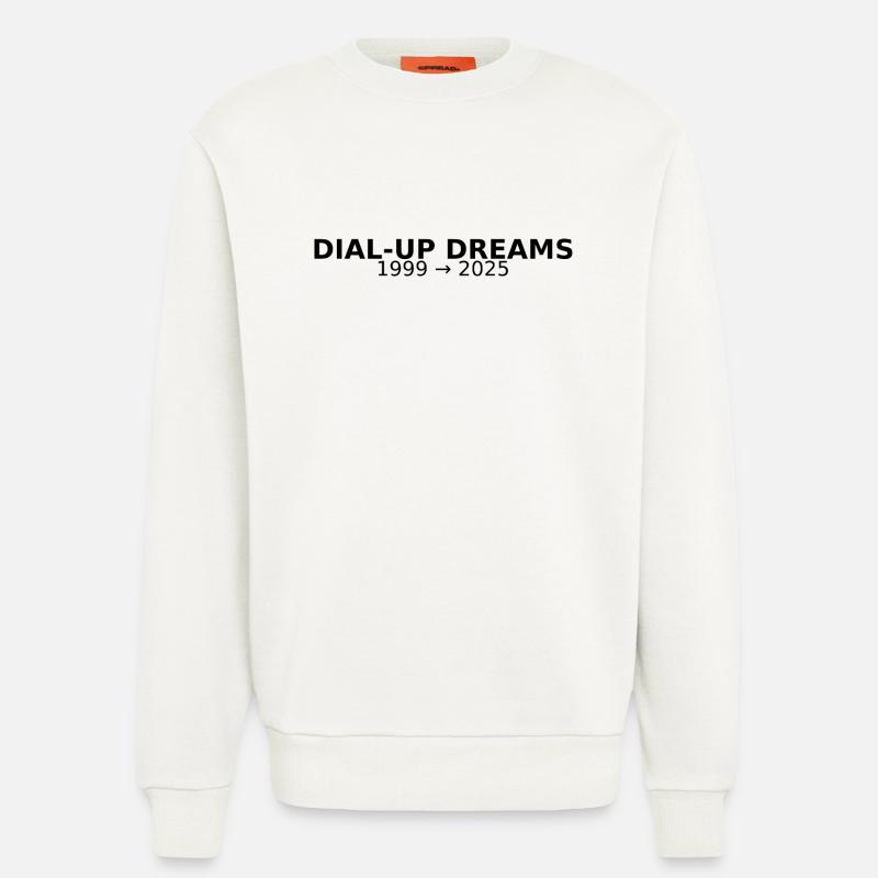 DIAL-UP DREAMS - Sweatshirt - made by SPREAD  - OFF WHITE