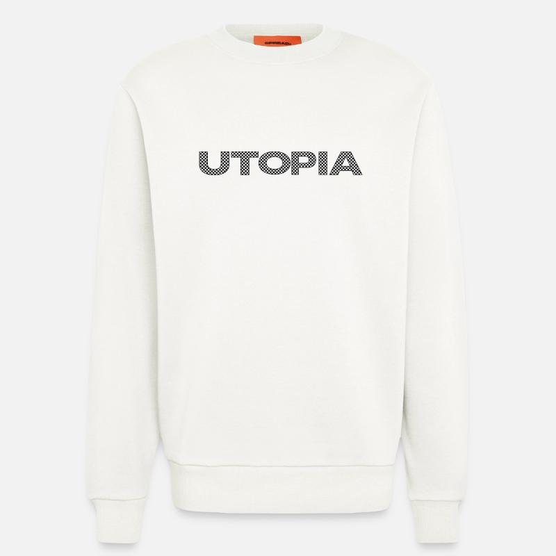 UTOPIA – Checkerboard Statement - Sweatshirt - made by SPREAD  - OFF WHITE