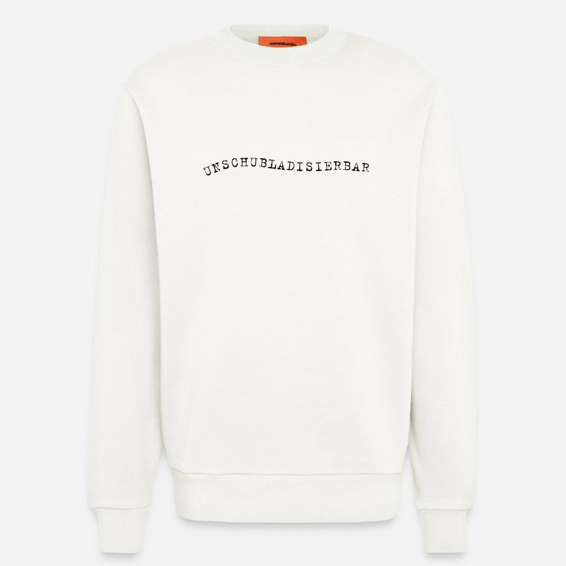 Unschubladisbar – Expression autodérisoire - Sweat bio décontracté fabriqué en UE - OFF WHITE