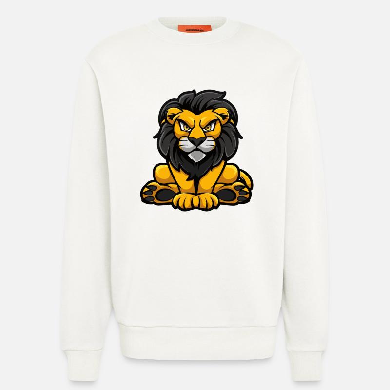 Löwe Comic - Sweatshirt - made by SPREAD  - OFF WHITE