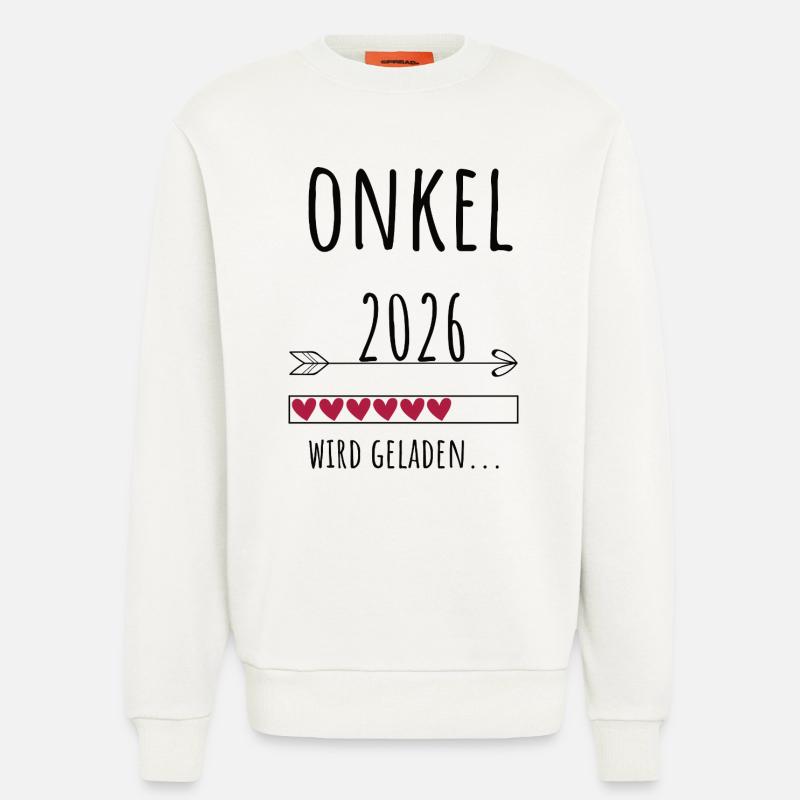 Werdender Onkel 2026 Geschenk Schwangerschaft - Sweatshirt - made by SPREAD  - OFF WHITE