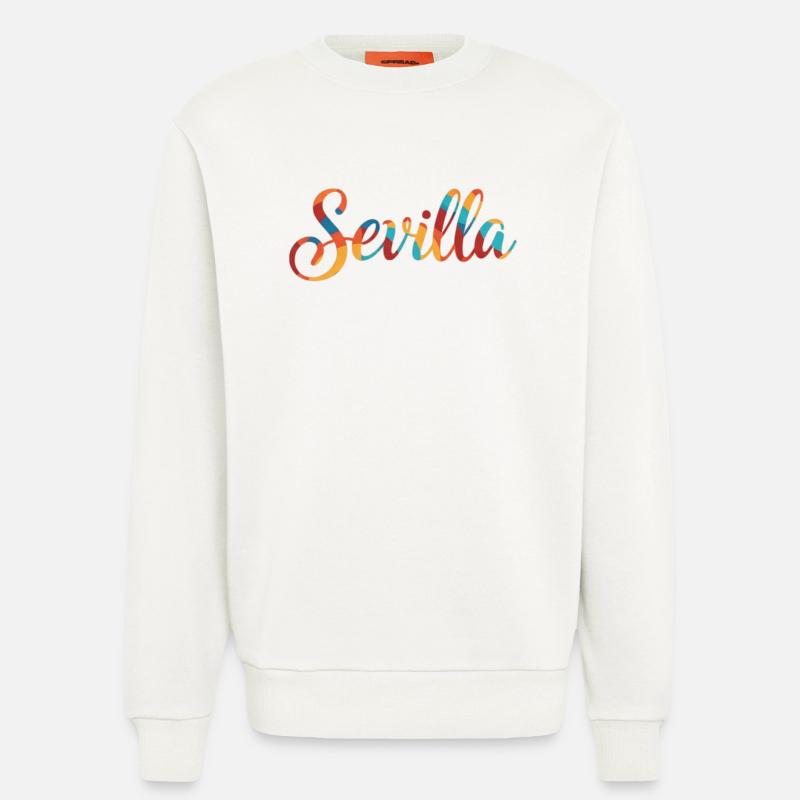 Sevilla Regenbogen Script - Sweatshirt - made by SPREAD  - OFF WHITE
