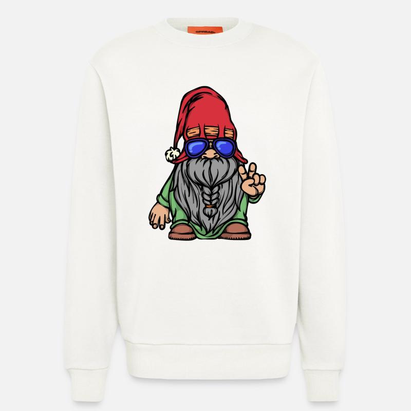 Bart Vollbart Gesichtsbehaarung Bartfrisur - Sweatshirt - made by SPREAD  - OFF WHITE