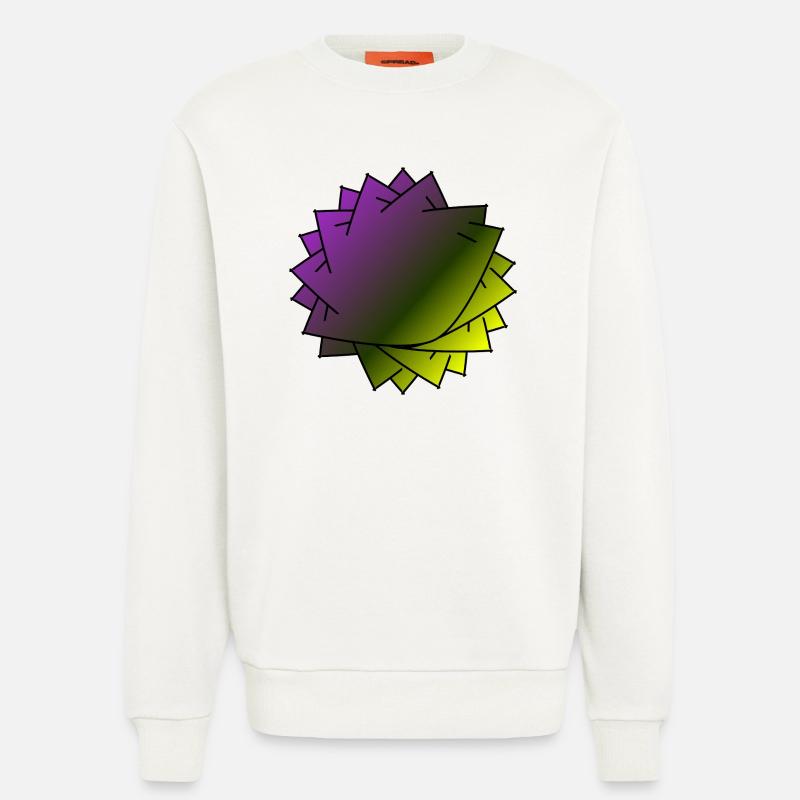 Gradient Leaf Spirale - Sweatshirt - made by SPREAD  - OFF WHITE