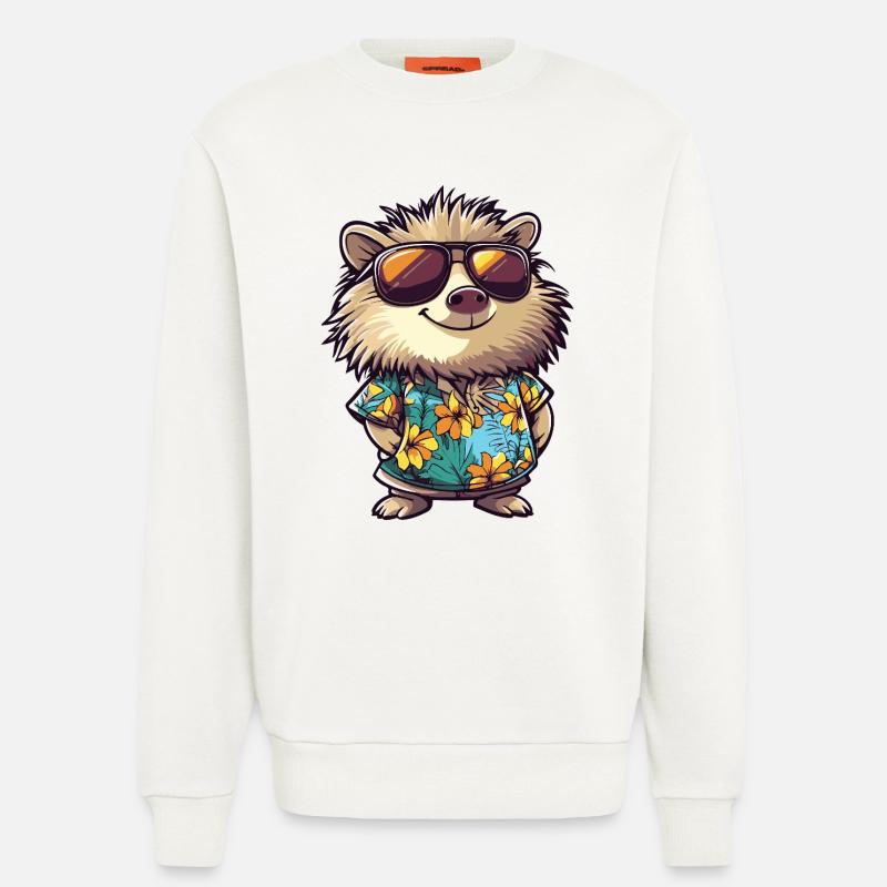 Igel Comic Urlaub - Sweatshirt - made by SPREAD  - OFF WHITE