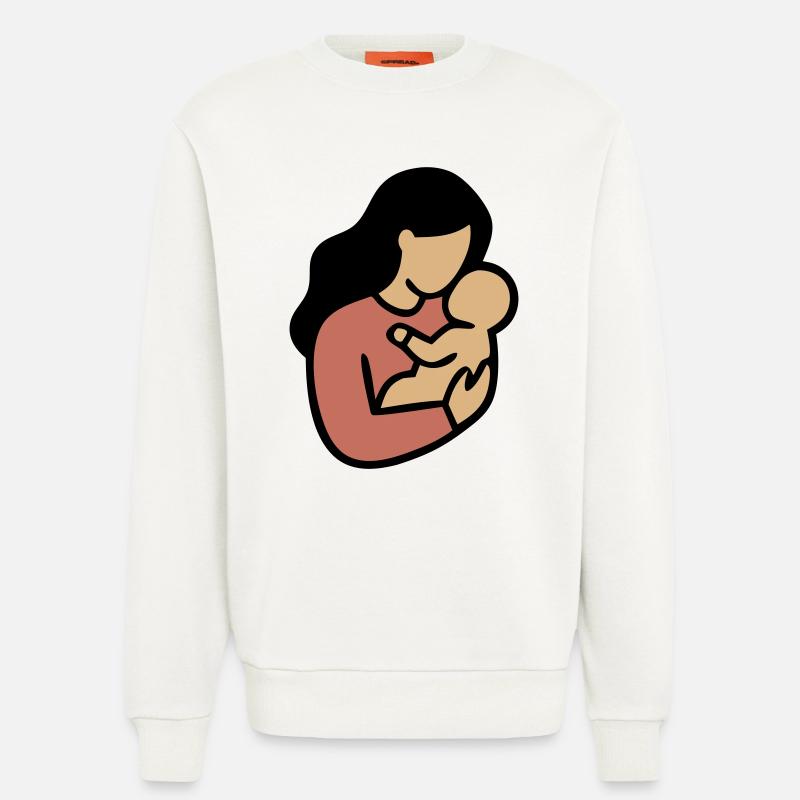 Mama Baby Boho Minimalismus - Sweatshirt - made by SPREAD - OFF WHITE