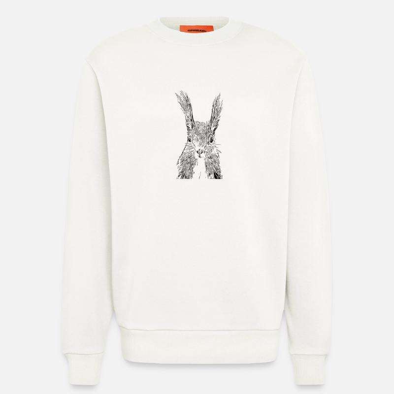 Eichhörnchen - Sweatshirt - made by SPREAD  - OFF WHITE