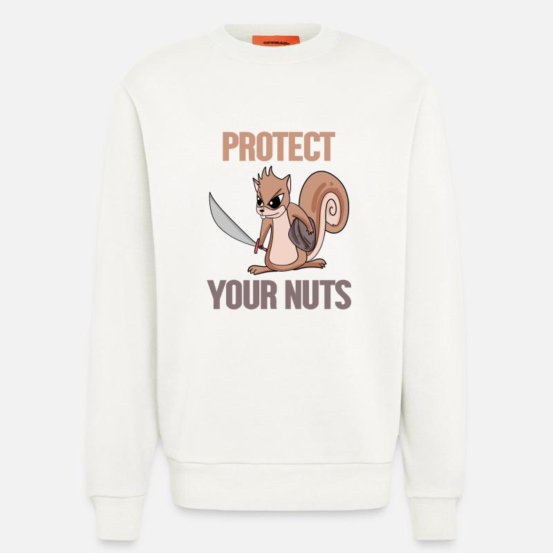 Lustiges Eichhörnchen Geschenk - Sweatshirt - made by SPREAD  - OFF WHITE