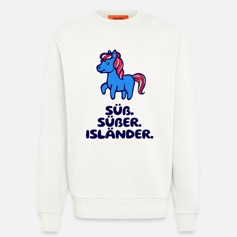 Islandponys Statement Isländer Islandpferde Pony - Sweatshirt - made by SPREAD  - OFF WHITE