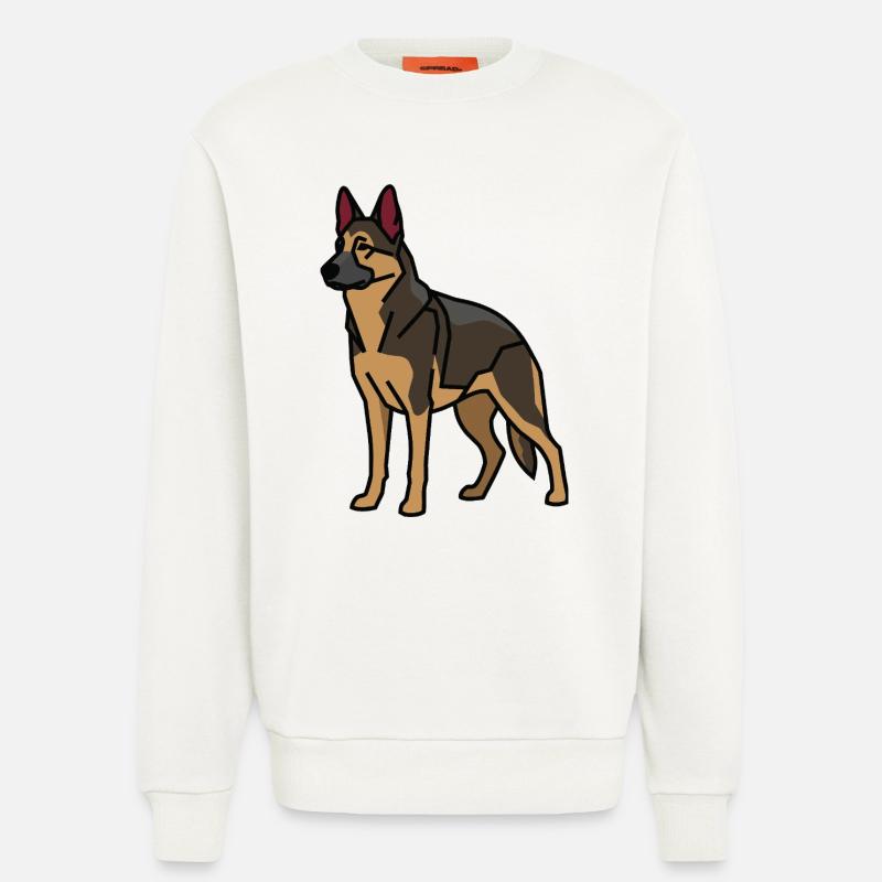 Deutscher Schäferhund - Sweatshirt - made by SPREAD - OFF WHITE