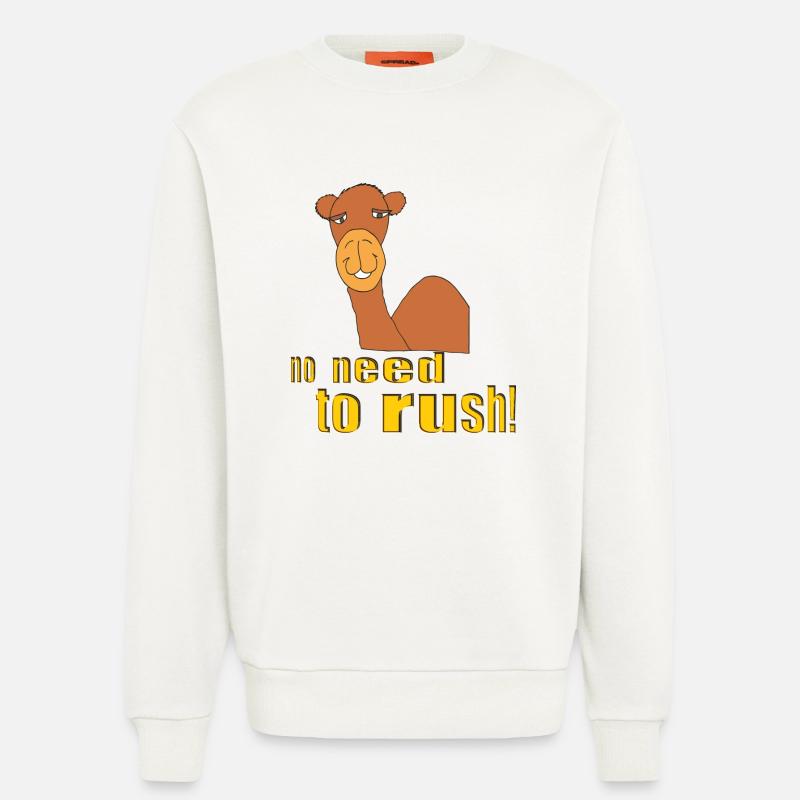 kamel no need to rush - Sweatshirt - made by SPREAD - OFF WHITE
