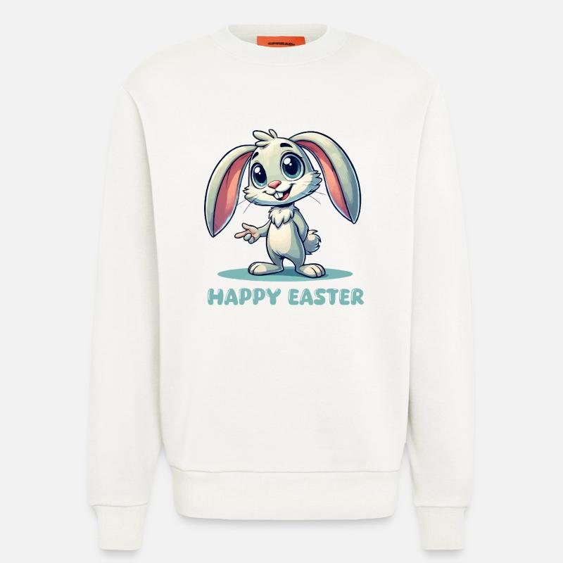 Bunny Comic Easter Bunny - Sweatshirt - made by SPREAD  - OFF WHITE