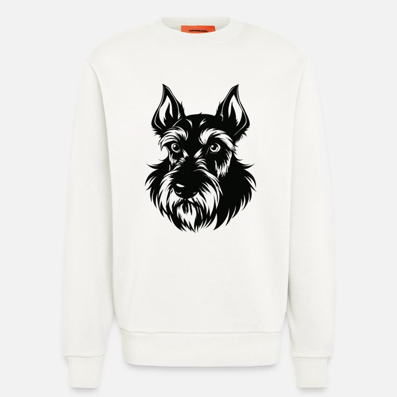 Schnauzer géant - Sweat bio décontracté fabriqué en UE - OFF WHITE