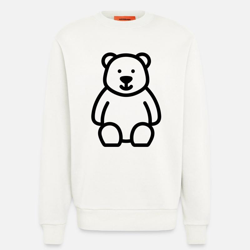bear - Sweatshirt - made by SPREAD  - OFF WHITE
