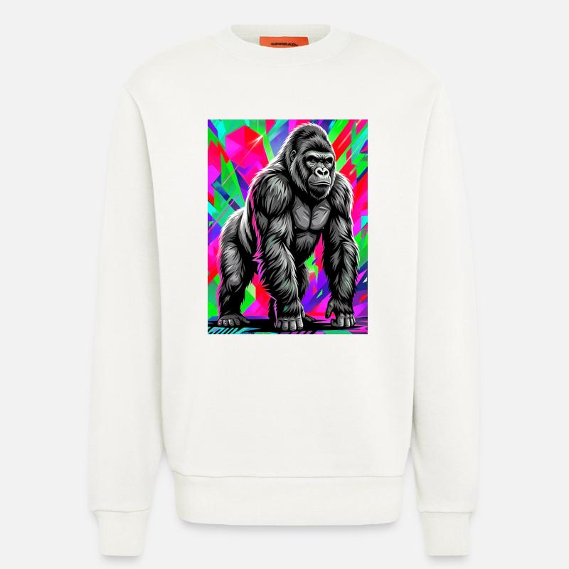gorille - Sweat bio décontracté fabriqué en UE - OFF WHITE