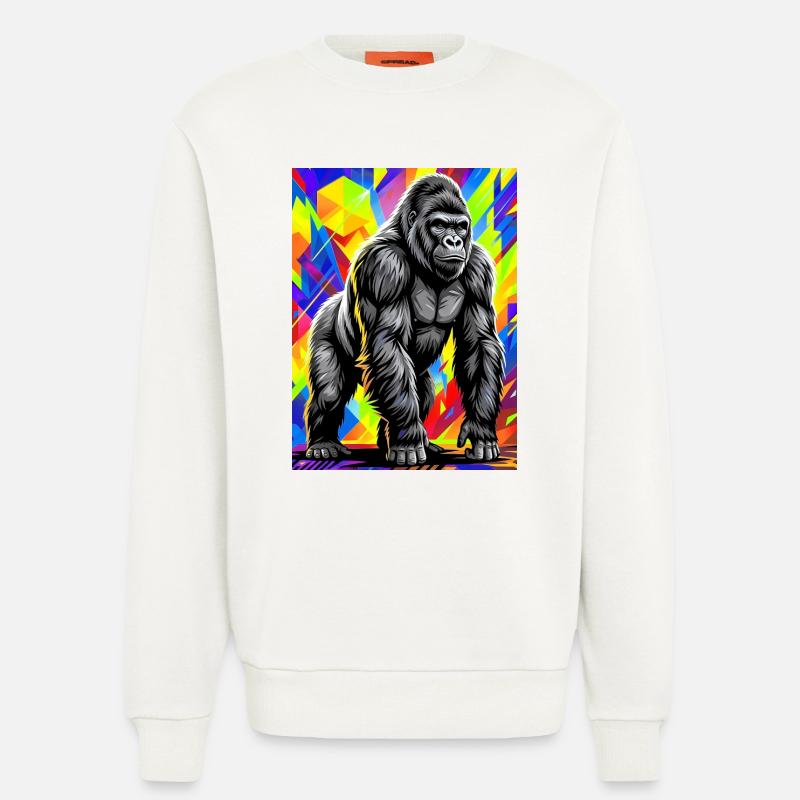 Gorilla - Sweatshirt - made by SPREAD  - OFF WHITE