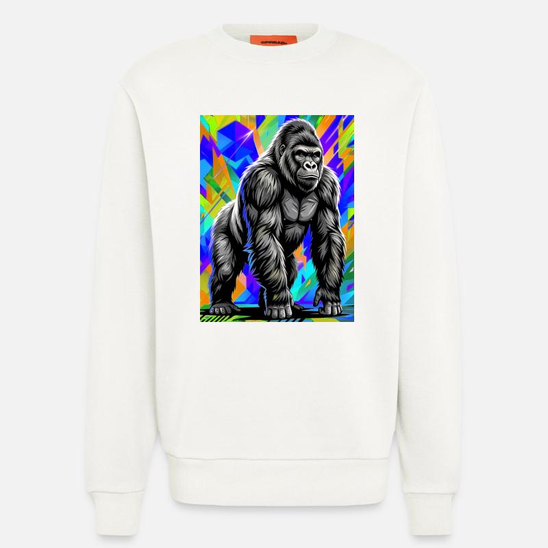 gorille - Sweat bio décontracté fabriqué en UE - OFF WHITE