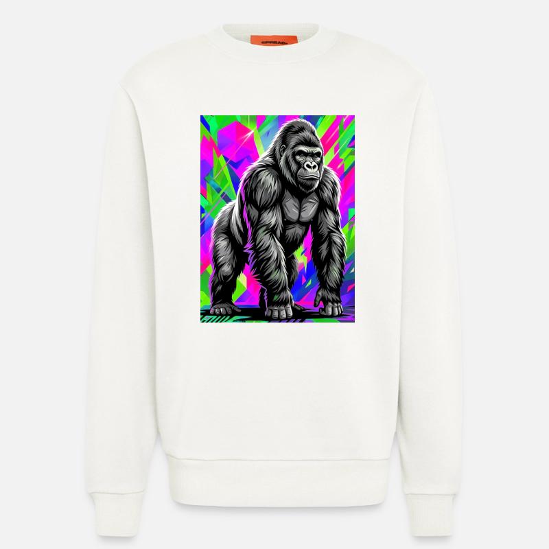 gorille - Sweat bio décontracté fabriqué en UE - OFF WHITE