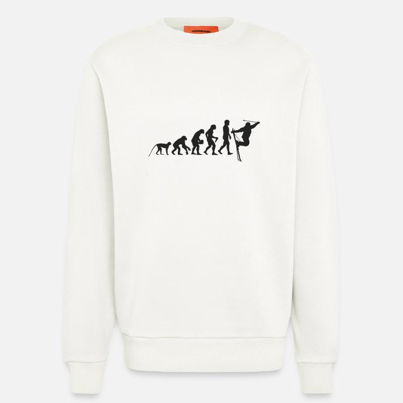 Ski Evolution - Sweatshirt - made by SPREAD  - OFF WHITE