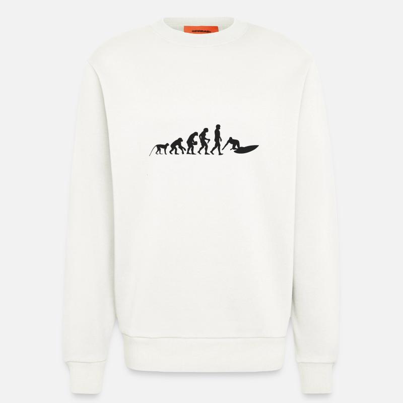 Surf evolution - Sweatshirt - made by SPREAD  - OFF WHITE