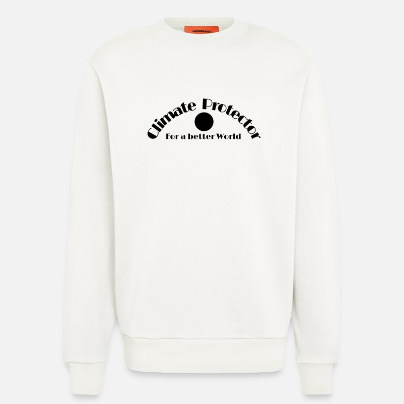 Klimaschutz Statement Climate Protector - Sweatshirt - made by SPREAD  - OFF WHITE