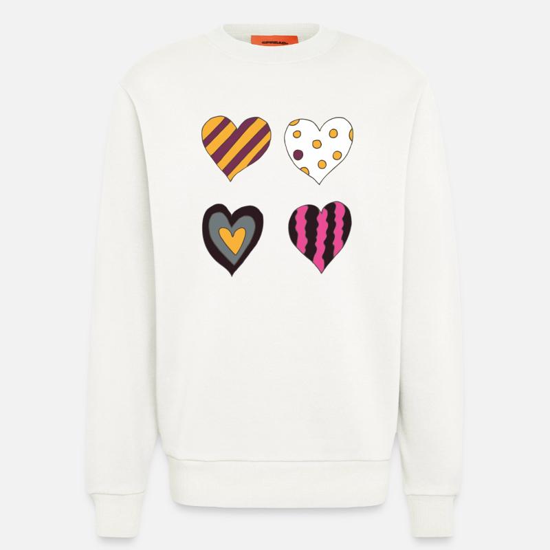 herzen variation vierte - Sweatshirt - made by SPREAD  - OFF WHITE