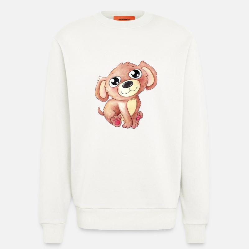 Niedlicher Comic Hund - Sweatshirt - made by SPREAD  - OFF WHITE