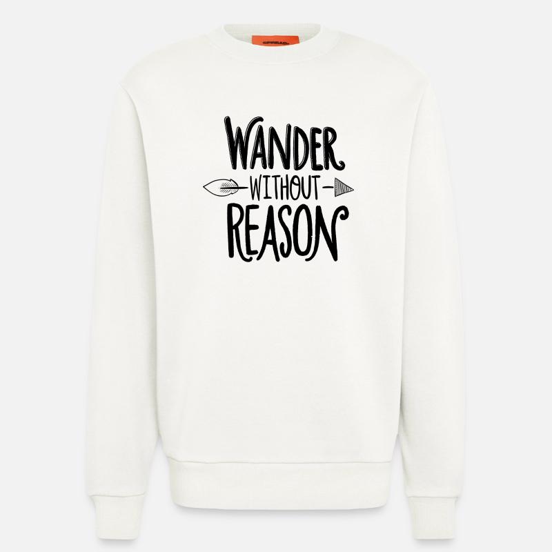 wander without reason - Sweatshirt - made by SPREAD - OFF WHITE