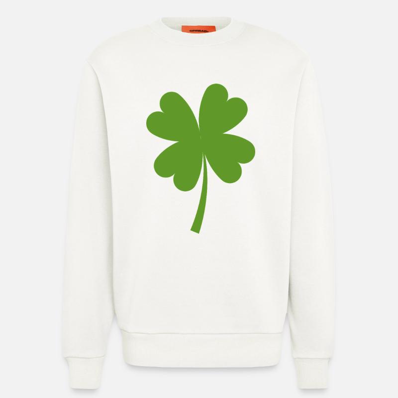 Solid four-leaf clover - Sweatshirt - made by SPREAD  - OFF WHITE