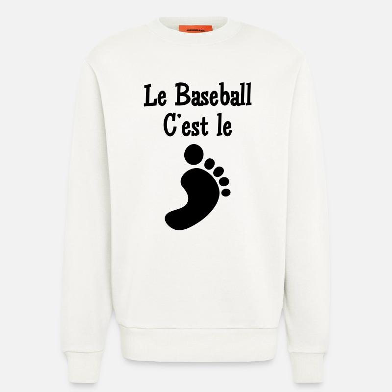 Le Baseball c’est le Pied - Sweat bio décontracté fabriqué en UE - OFF WHITE