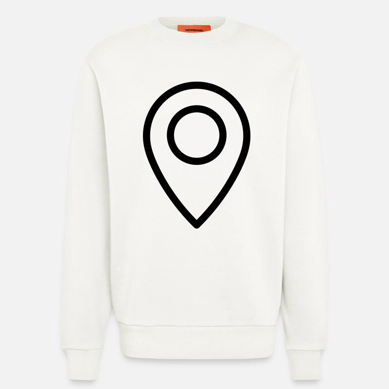 localisation - Sweat bio décontracté fabriqué en UE - OFF WHITE
