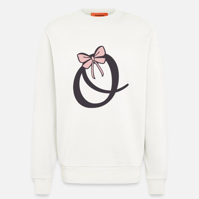 Anfangsbuchstabe O Schleifchen - Sweatshirt - made by SPREAD  - OFF WHITE