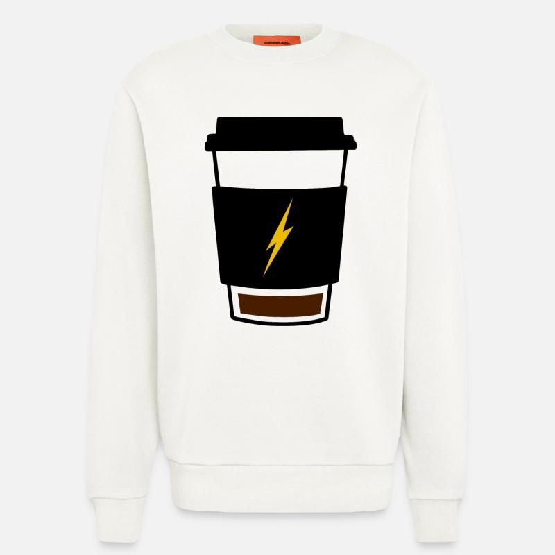 Low Battery Coffee - Sweatshirt - made by SPREAD - OFF WHITE