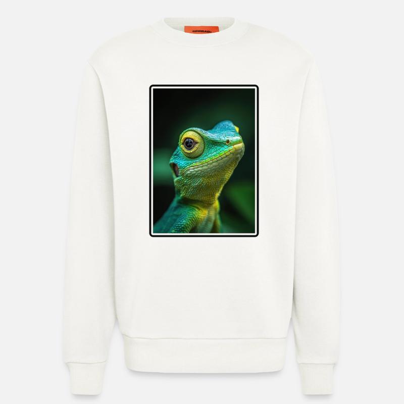 Eidechsen Eidechse - Sweatshirt - made by SPREAD  - OFF WHITE