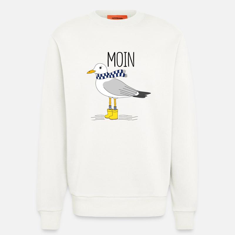 Möwe und das meer - Sweatshirt - made by SPREAD  - OFF WHITE