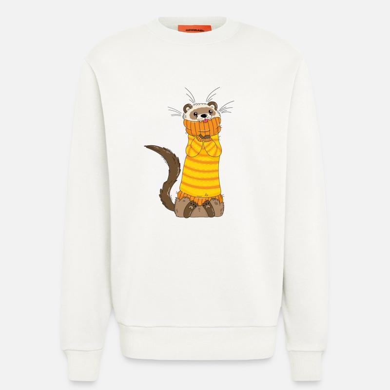 Frettchen - Sweatshirt - made by SPREAD  - OFF WHITE