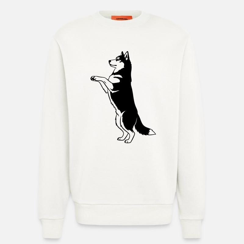 Stehender Hund Silhouette Vector - Sweatshirt - made by SPREAD  - OFF WHITE