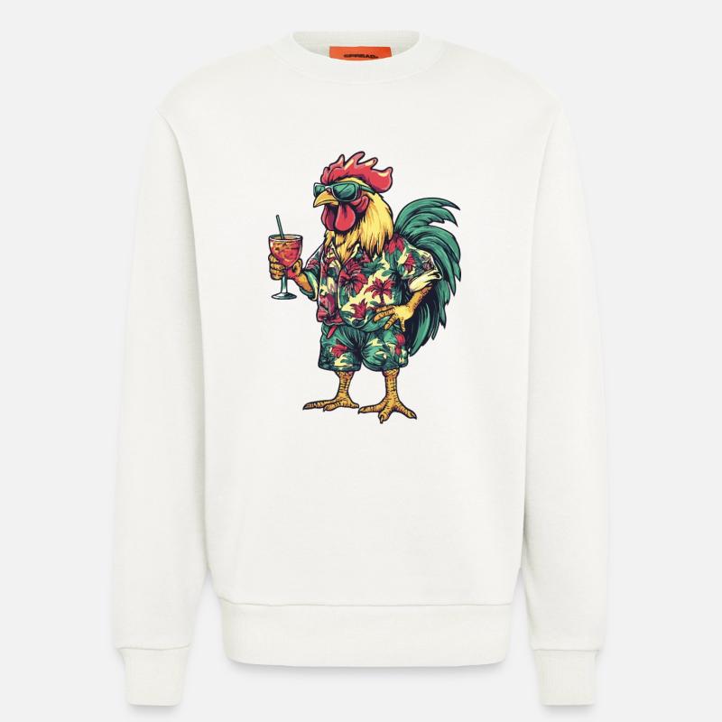 Hahn Comic Sommer - Sweatshirt - made by SPREAD  - OFF WHITE