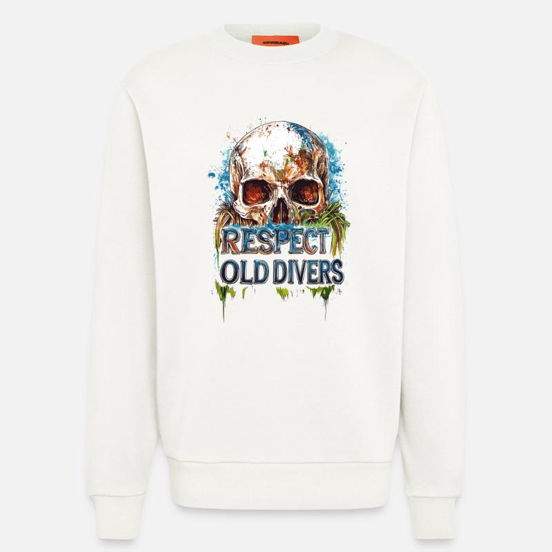 Diver Birthday Gift Giftidea Old - Sweatshirt - made by SPREAD  - OFF WHITE