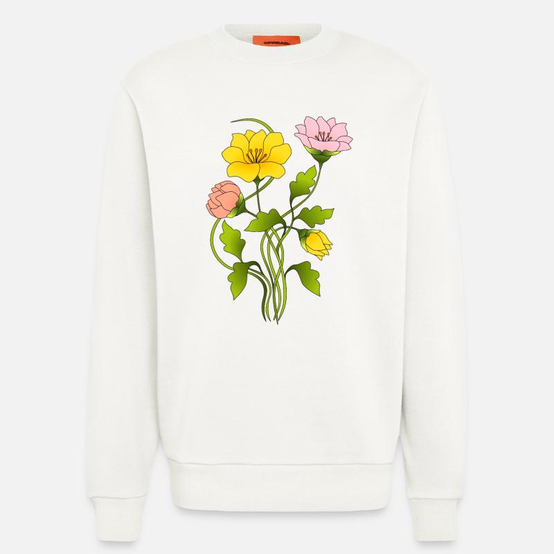 Blumen - Sweatshirt - made by SPREAD  - OFF WHITE
