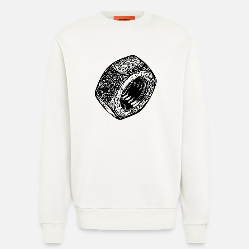 Schraubenmutter dunkler Oberfläche - Sweatshirt - made by SPREAD  - OFF WHITE