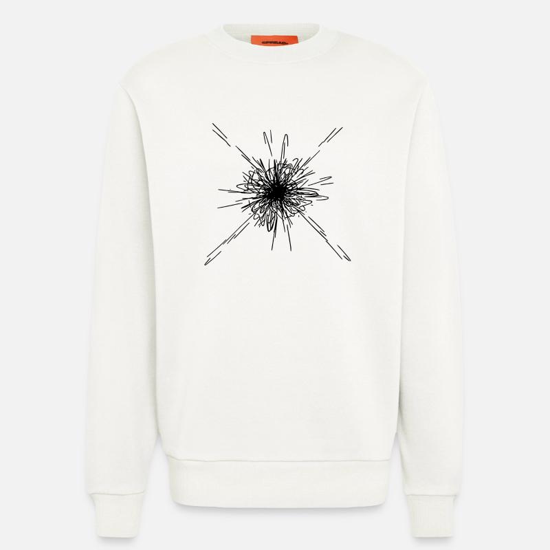 Mandala Explosion Lines Pattern - Sweatshirt - made by SPREAD  - OFF WHITE