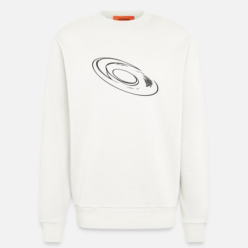 Geometric three-dimensional circular disk - Sweatshirt - made by SPREAD  - OFF WHITE